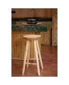 Sgabello da bar beige Kedut - 35x35x75 cm