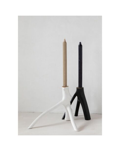 Bougeoir Triple Twig blanc - 20x20x20 cm