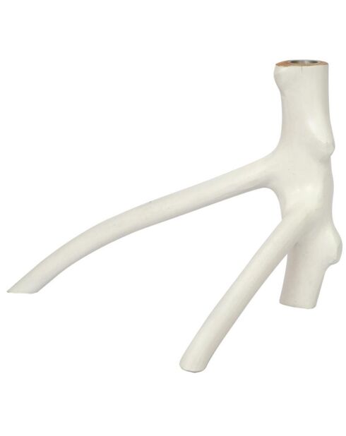 Portacandele Triple Twig bianco - 20x20x20 cm