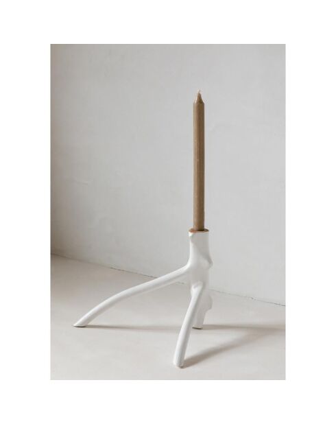 Portacandele Triple Twig bianco - 20x20x20 cm