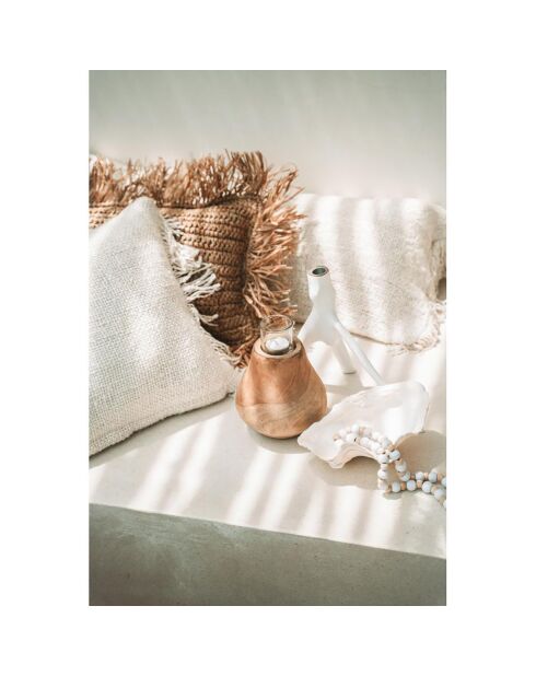 Portacandele Triple Twig bianco - 20x20x20 cm