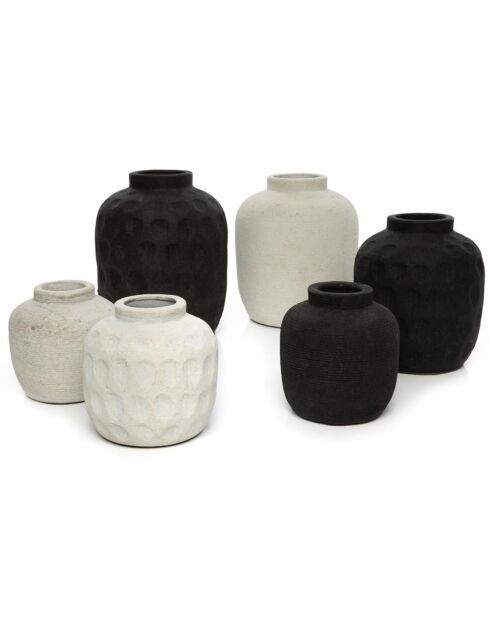 Vase Peaky L noir - D.19xH.22 cm