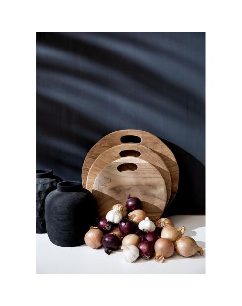 Vase Peaky L noir - D.19xH.22 cm