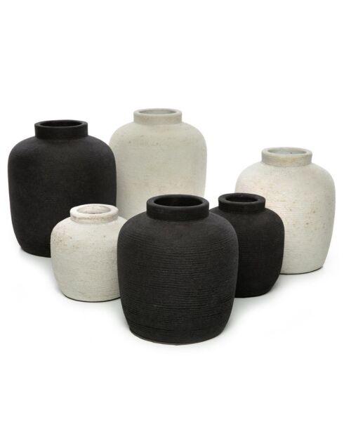 Vase Peaky M noir - D.17xH.18 cm