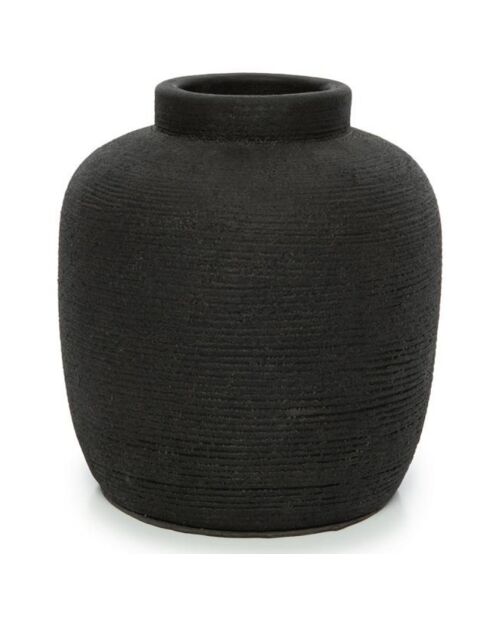 Vase Peaky M noir - D.17xH.18 cm