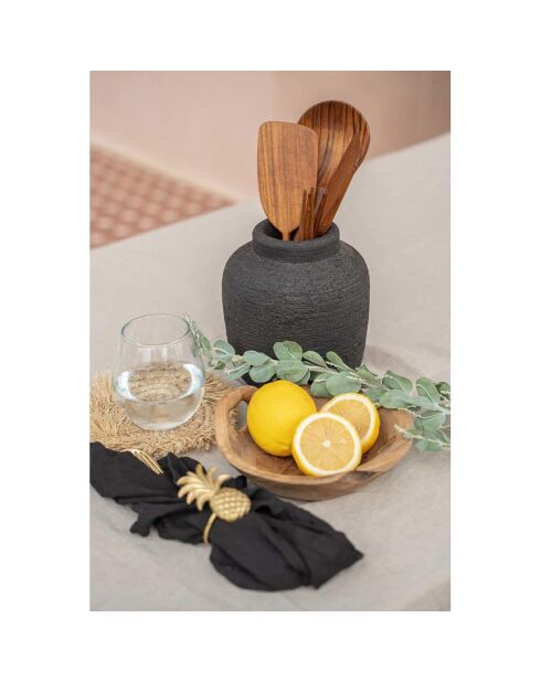 Vase Peaky S noir - D.13xH.14 cm