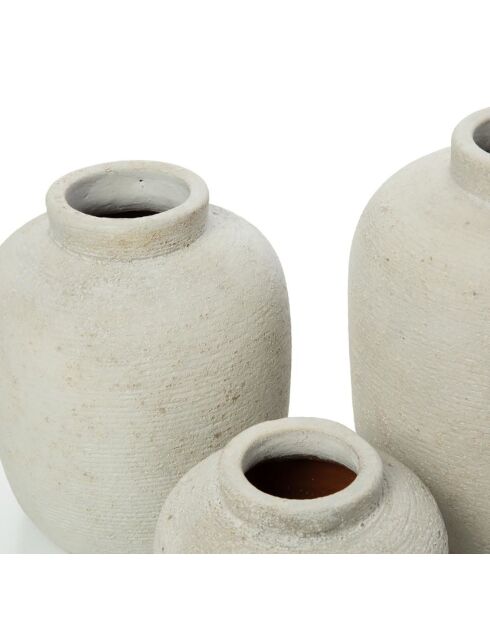 Vase Peaky L gris - D.19xH.22 cm