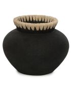 Vase Styly S noir/beige - D.25xH.19 cm