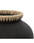 Vase Styly M noir/beige - D.29xH.23 cm