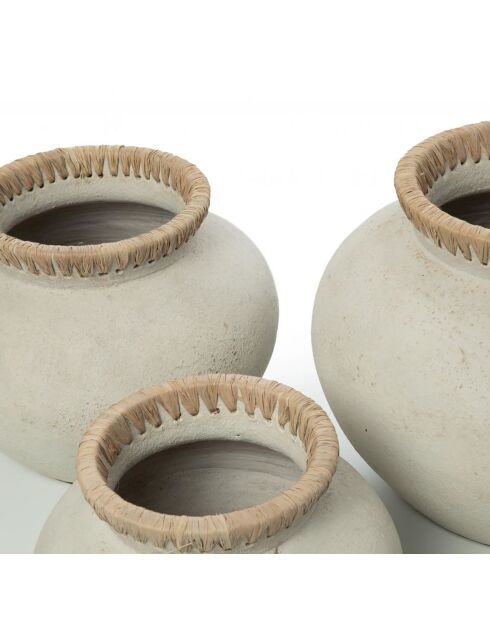 Vase Styly S gris/beige - D.25xH.19 cm