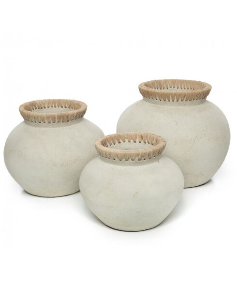 Vase Styly S gris/beige - D.25xH.19 cm