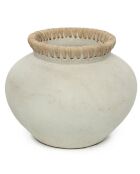 Vase Styly M gris/beige - D.29xH.23 cm