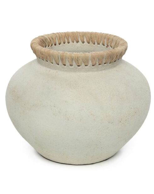 Vase Styly M gris/beige - D.29xH.23 cm