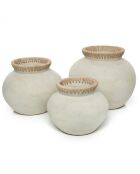 Vase Styly M gris/beige - D.29xH.23 cm