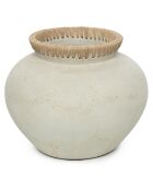 Vase Styly L gris/beige - D.33xH.27 cm