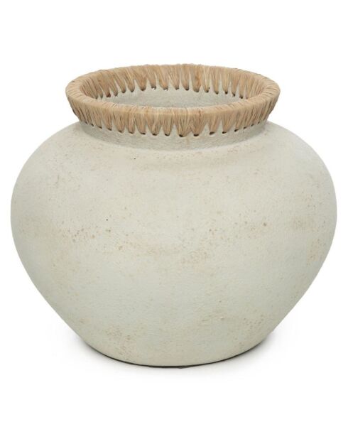 Vase Styly L gris/beige - D.33xH.27 cm