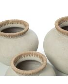 Vase Styly L gris/beige - D.33xH.27 cm