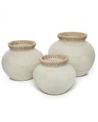 Vase Styly L gris/beige - D.33xH.27 cm