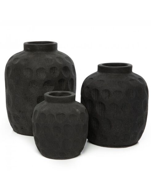 Vase Trendy M noir - D.16xH.18 cm