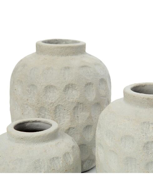 Vase Trendy M gris - D.16xH.18 cm