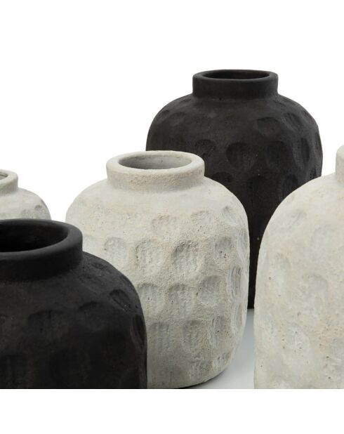 Vase Trendy M gris - D.16xH.18 cm