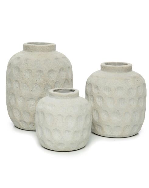 Vase Trendy L gris - D.20xH.22 cm