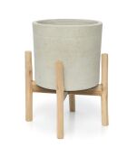 Jardinière Chalk Bas gris/beige - D.28xH.36 cm
