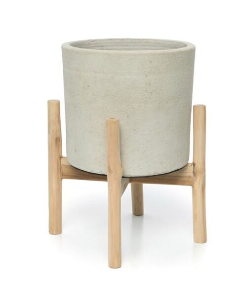 Jardinière Chalk Bas gris/beige - D.28xH.36 cm