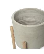 Jardinière Chalk Bas gris/beige - D.28xH.36 cm
