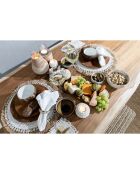 Trio de bougeoirs beiges
