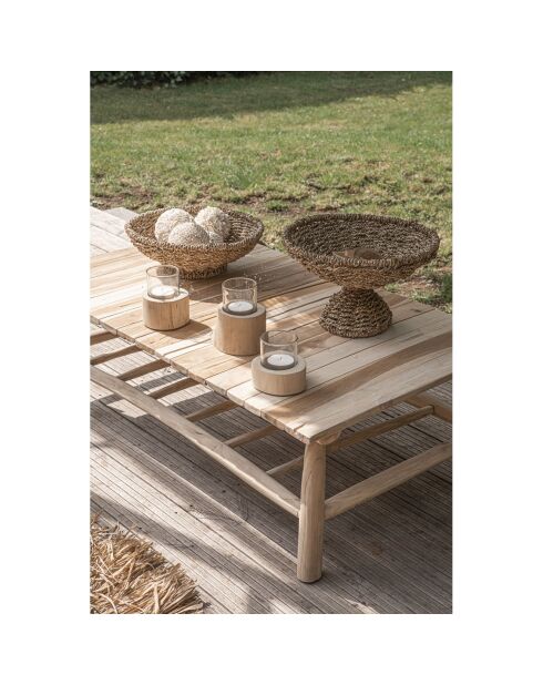 Trio de bougeoirs beiges