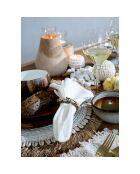 Bougeoir Candle Drop beige - D.15xH.16 cm