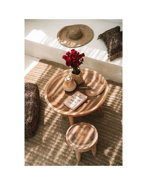 Bougeoir Candle Drop beige - D.15xH.16 cm