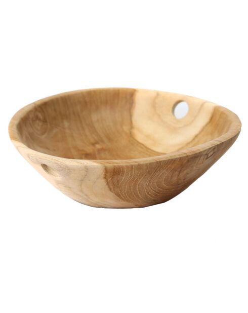 Bol en bois Teak beige - D.20xH.5 cm