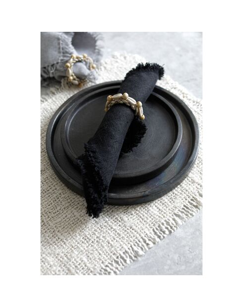 Piatto in terracotta bruciata nera - D.26 cm