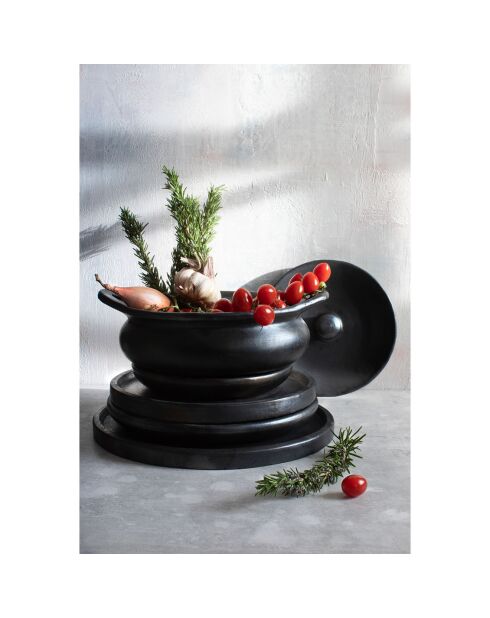 Assiette classique brulée noire - D.26 cm
