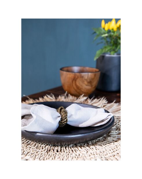 Assiette classique brulée noire - D.20 cm