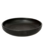 Assiette creuse brulée noire - D.22 cm