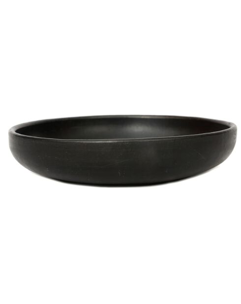 Assiette creuse brulée noire - D.22 cm