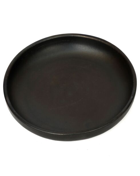 Assiette creuse brulée noire - D.22 cm