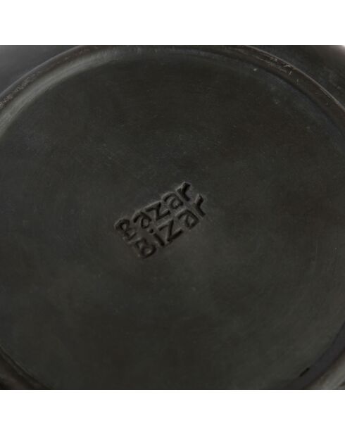 Assiette creuse brulée noire - D.22 cm
