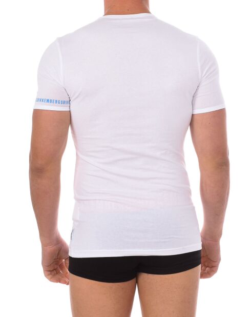2 T-Shirts Mode en Coton Bio blancs