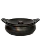 Plat Pot brulé noir - 26x21x10 cm