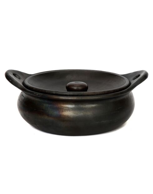 Plat Pot brulé noir - 26x21x10 cm