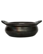 Plat Pot brulé noir - 26x21x10 cm