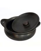 Plat Pot brulé noir - 26x21x10 cm