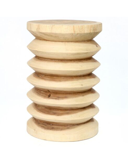 Tabouret Galapagos beige - D.30xH.45 cm