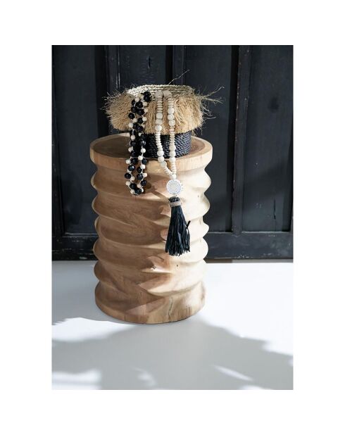 Tabouret Galapagos beige - D.30xH.45 cm