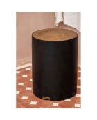 Tabouret Tribe beige/noir - 30x30x40 cm
