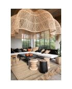 Tabouret Tribe beige/noir - 30x30x40 cm